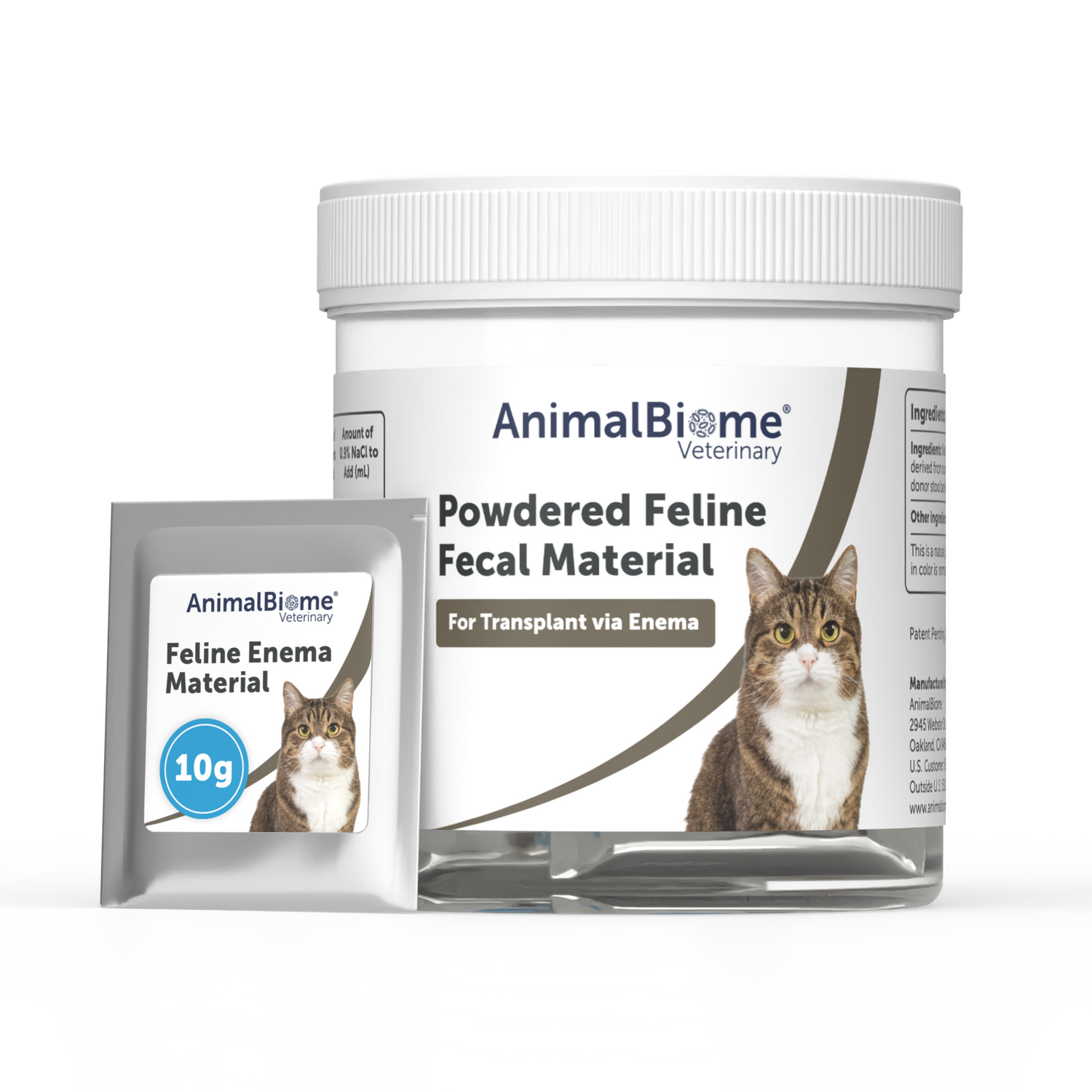 Powdered Fecal Material for Transplant via Enema (Feline)
