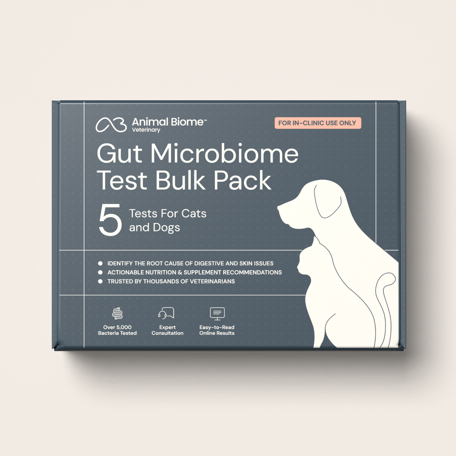 Animal Biome Veterinary Gut Microbiome Test Bulk Pack, 5 Tests For Cats and Dogs, For in-clinic use only